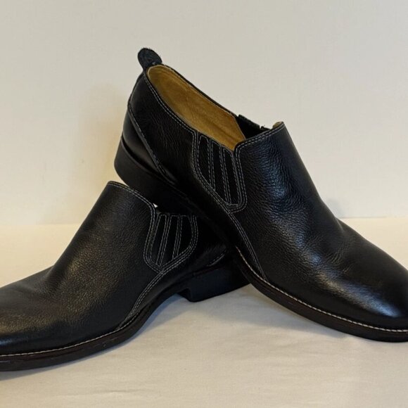 Sandro Shoes M 11.5D Casual Loafers Dress 220066 Black Leather Slip On Low Top main image 8